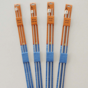 Agujas de Punto Rectas 40cm Pony