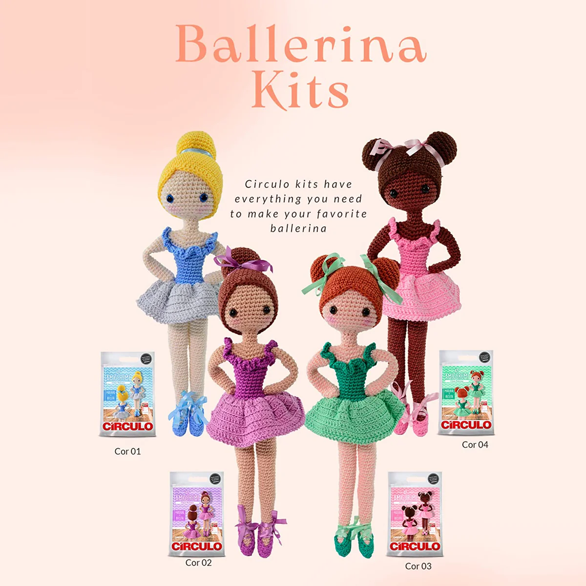 Kit Círculo Amigurumi Bailarina - Imagen 3