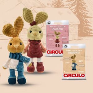 Kit Círculo Amigurumi Conejos Charlie y Lola