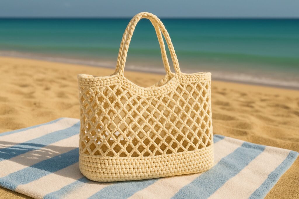 bolso playero a crochet