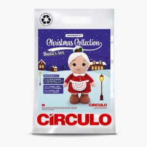 Kit Círculo Amigurumi Mamá Noel