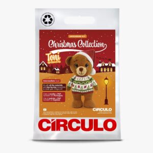 Kit Círculo Amigurumi Osito Navidad