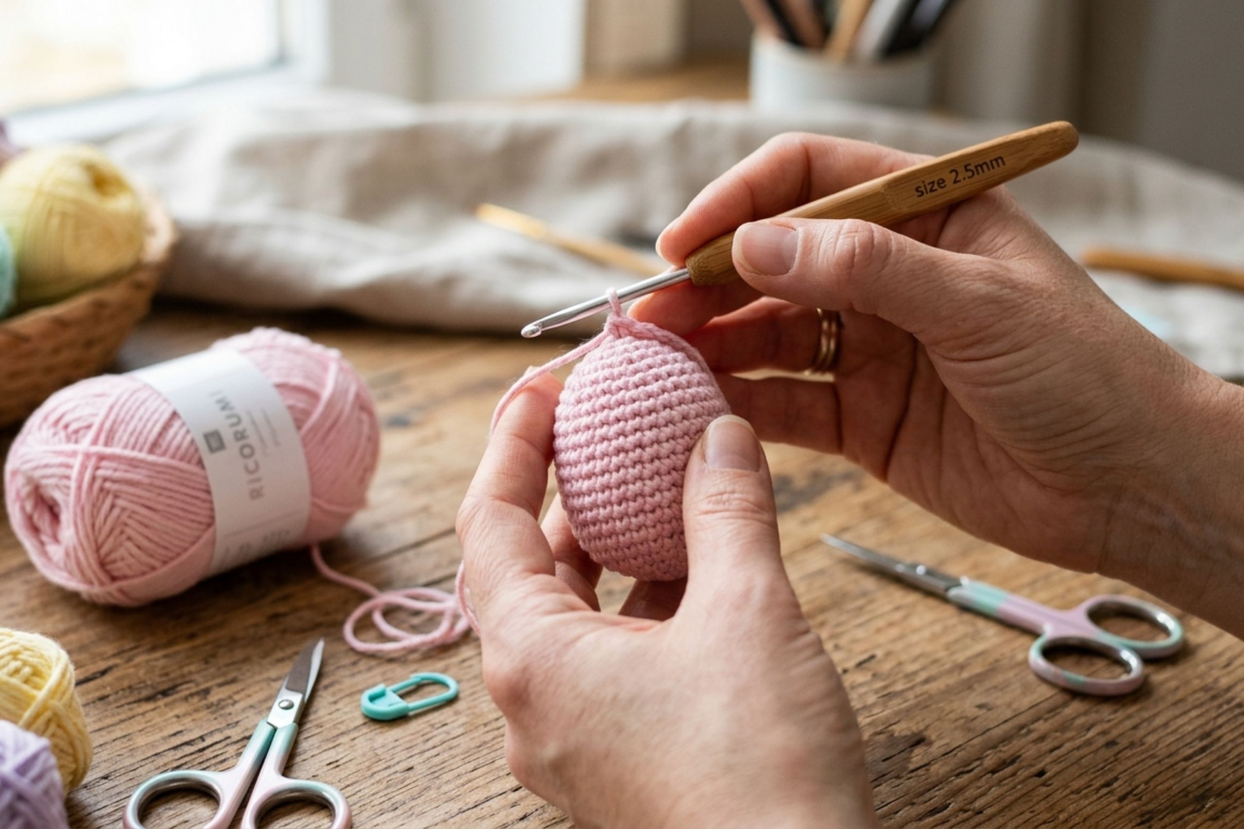 huevos de Pascua a crochet