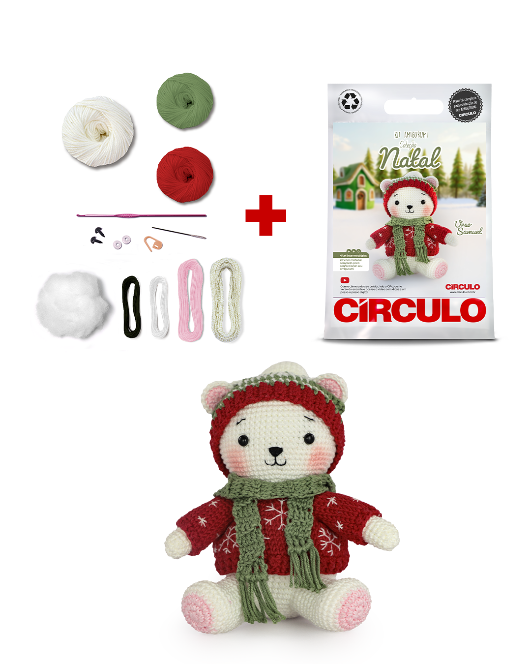 Kit Amigurumi Oso Polar - Imagen 2